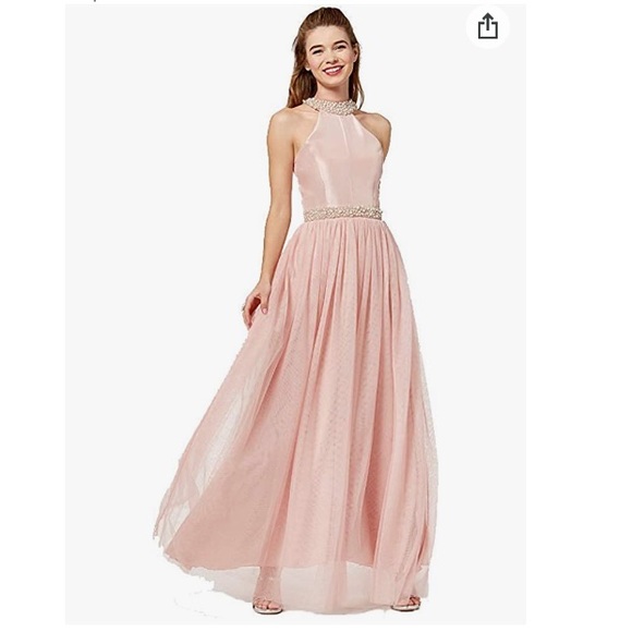Speechless pearl halter gown - Picture 1 of 10